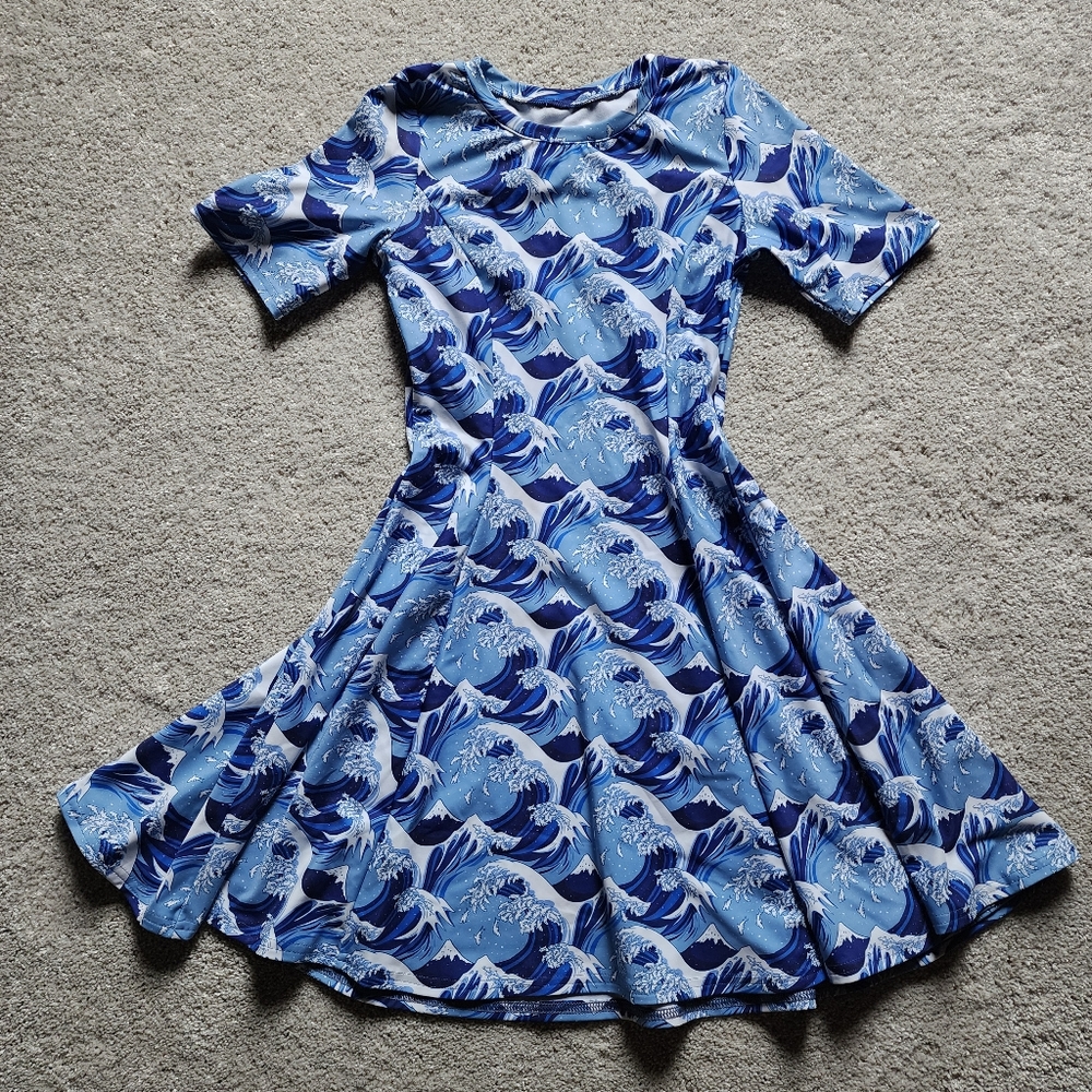 Blackmilk The Great Sharkie Short Sleeve Evil Mini Dress